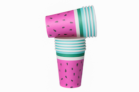 Watermelon  - paper cups